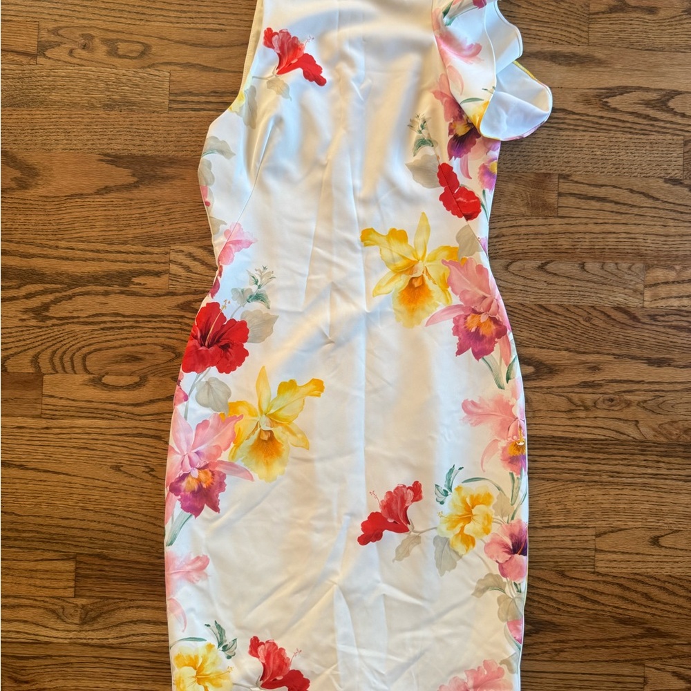 Black Halo One Shoulder Floral Dress - Multicolor